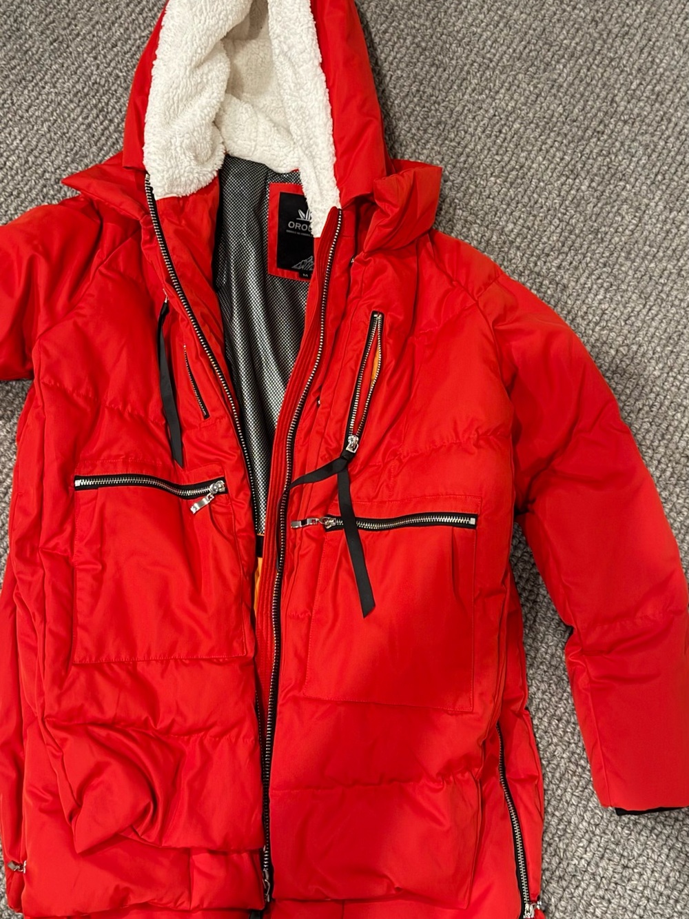 OLAY Black Label Jacket Tag with Red Border